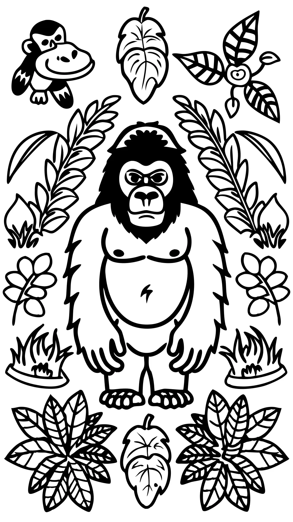 coloring pages of gorillas